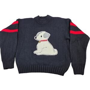 Golden Touch Puppy Sweater Womens L Take Me Home Dog Patch Knit Vintage